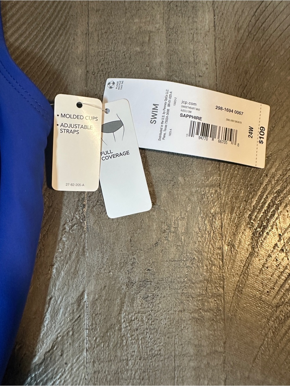 NWT Liz Claiborne Womens Sapphire Ruched One Piece Swimsuit 24W - Picture 4 of 11